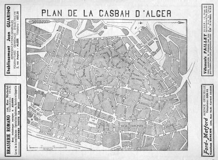 Plan de la casbah d'Alger
