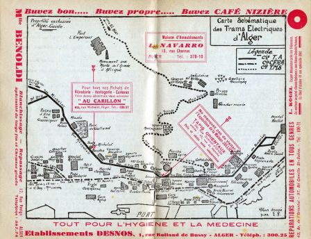 Plan des trams